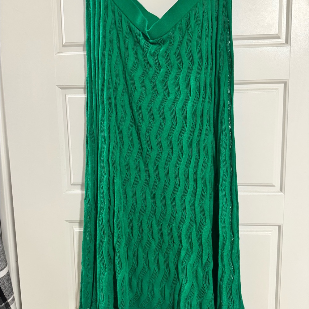 Emerald Green Sheer Tank Top and skirt set - Picture 5 of 5
